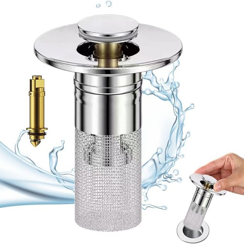 Bathroom Sink Plug Stopper Wash Basin Core Bounce Pop Up Drain Filter US New