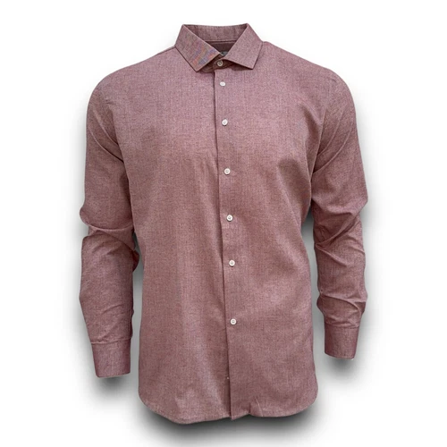 Mens Shirt Long Sleeve Solid Modern Slim Fit Smart  Casual Formal Work Shirts