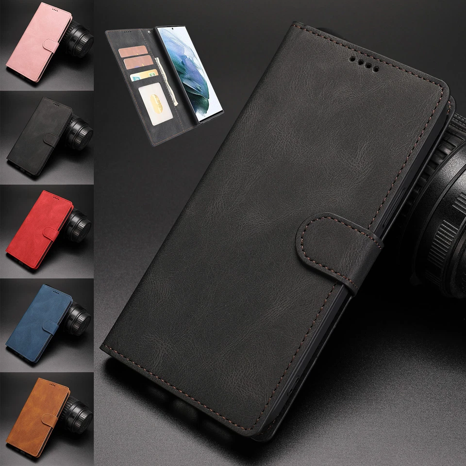 For Samsung A14 A54 5G A51 A71 A13 A33 A32 A42 A52 A72 Leather Wallet Flip Case - Image 2 of 4