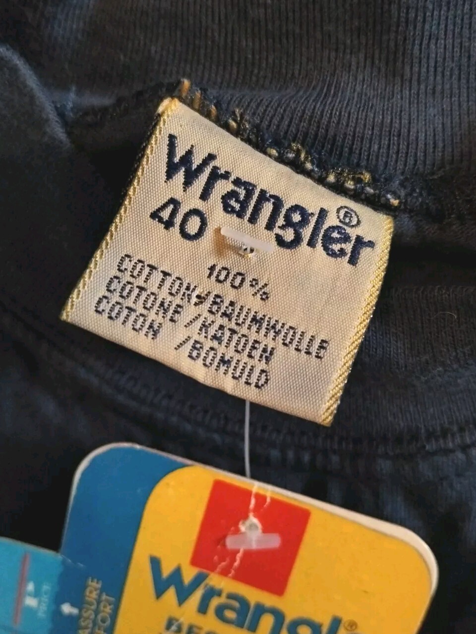 Wrangler Original Best Basic T shirt Blue Vintage Designer Small ex display image 4