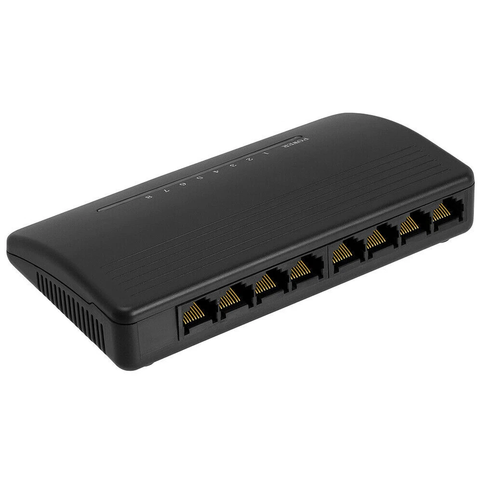 8 Port Network Switch 1-Input 8-Outputs 10/100Mbps Ethernet Desktop Switcher NEW - Image 3 of 4
