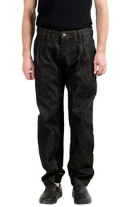 men's pleated front denim pants