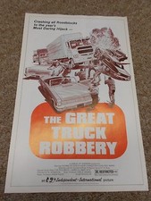 THE GREAT TRUCK ROBBERY (1970) YVONNE DECARLO ORIGINAL PRESSBOOK+