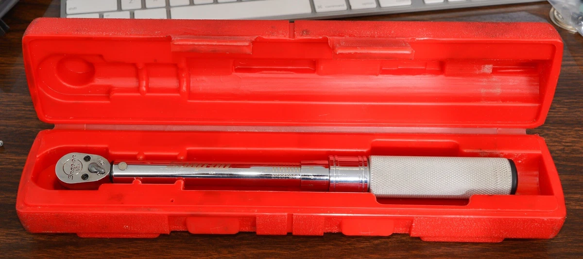 SNAP ON QD2R200 3 8 DRIVE 40 200 IN LB CLICK TYPE TORQUE WRENCH W PLASTIC CASE