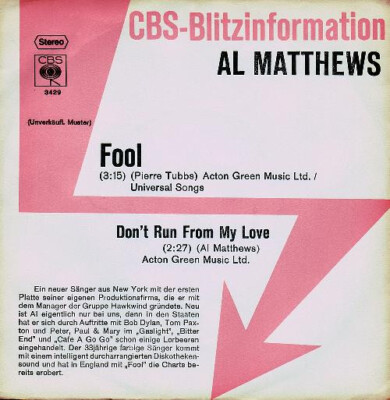 7'', Single, Promo Al Matthews - Fool