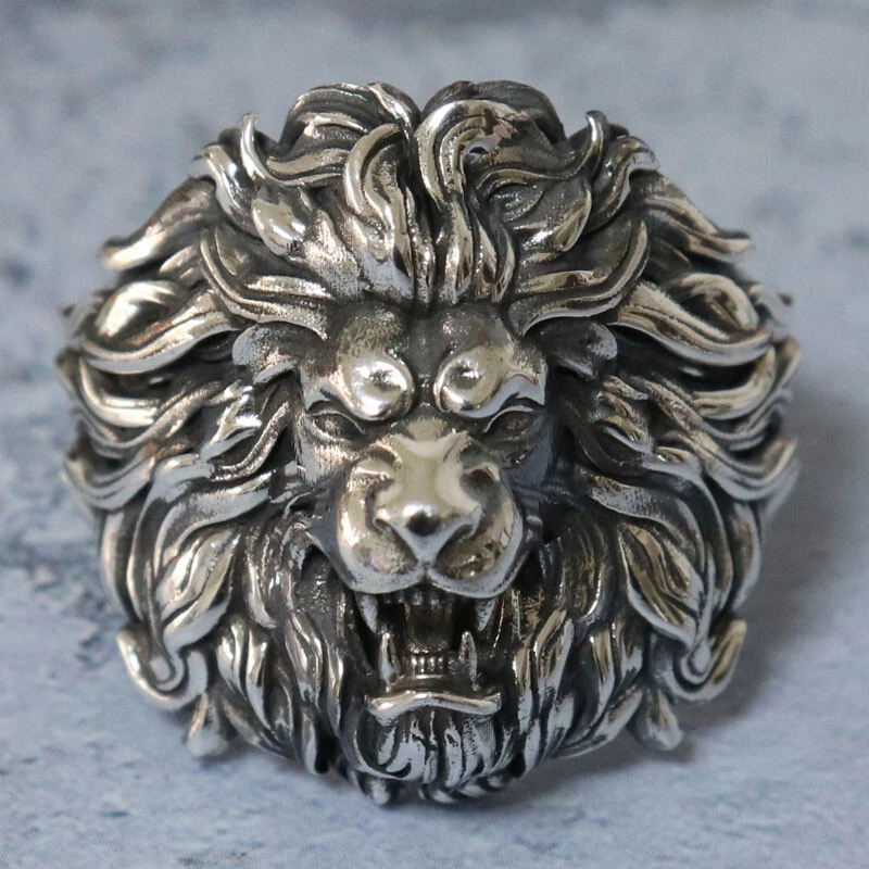 Nocturne studio 925 pure silver original hand realistic style personalized Lion  Ring lion - AliExpress