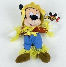 Mouseketoys Mickey Scarecrow Disney Halloween Costume Stuffed Animal Mouse 8"