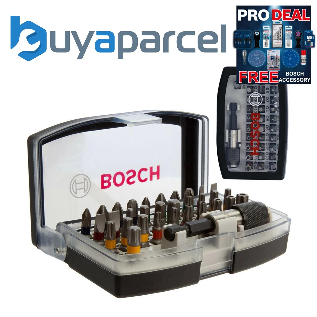 Bosch 2607017319 32 Piece Screwdriver Drill Bit Set Colour Coded