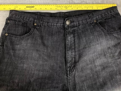 PJ Mark Jean Shorts Faded Black Denim Vintage Y2K 100% Cotton Men 44 (Actual 42) - Picture 20 of 22