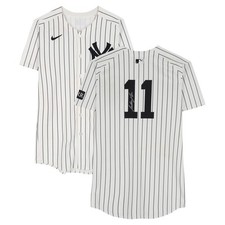 Anthony Volpe Yankees Signed GU #11 White Pinstripe Jersey vs Orioles on 9/28/25