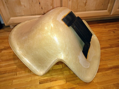 Sedia vintage epoca Eames pergamena fibra di vetro seduta scocca non marcata Herman Miller - Foto 5 di 13