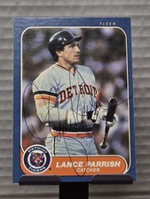 1986 LANCE PARRISH Fleer #234! AUTOGRAPHED!!! MINT CONDITION!!!