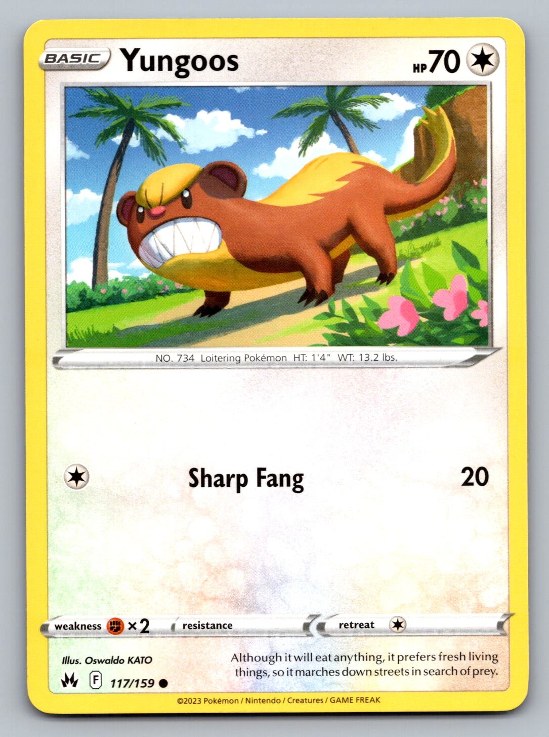 Pokemon TCG Crown Zenith Yungoos 117/159