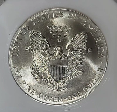 1996 $1 AMERICAN SILVER EAGLE MS70 - Image 1 of 4