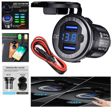 USB Steckdose 12V 24V Auto Ladegerät Metall Wasserdicht