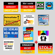 AfD-Aufkleber rechte Aufkleber gegen Linke He...