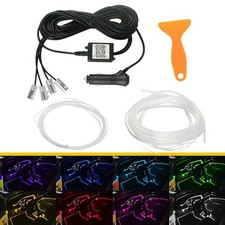 RGB LED Car Interior LED Neon Wire Strip Bright Atmosphere Light Bar APP Control