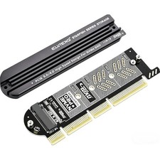 ELUTENG NVMe PCIe 5.0/4.0/3.0 Adapter NVMe M.2 SSD to PCIe X4/X8/X16 Card wit...