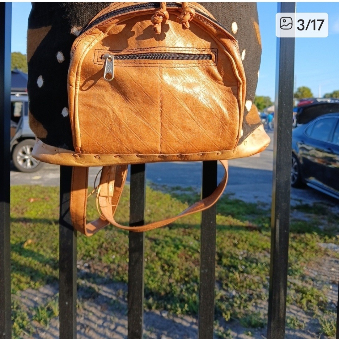 Afrocentric Mud Cloth Backpack - image 2