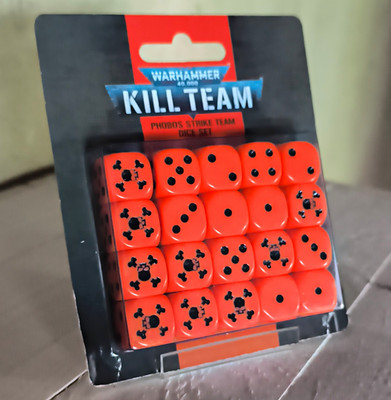 Warhammer 40.000 Kill Team Phobos Team W6 Würfel Orange/Schwarz 20x