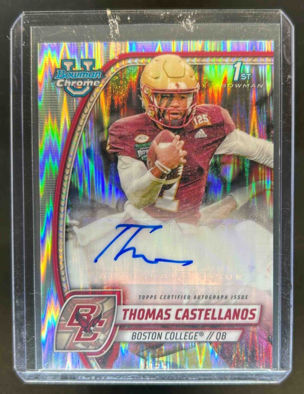 2024 Bowman Chrome U Thomas Castellanos Auto Stealth Refractor #PA-TCA