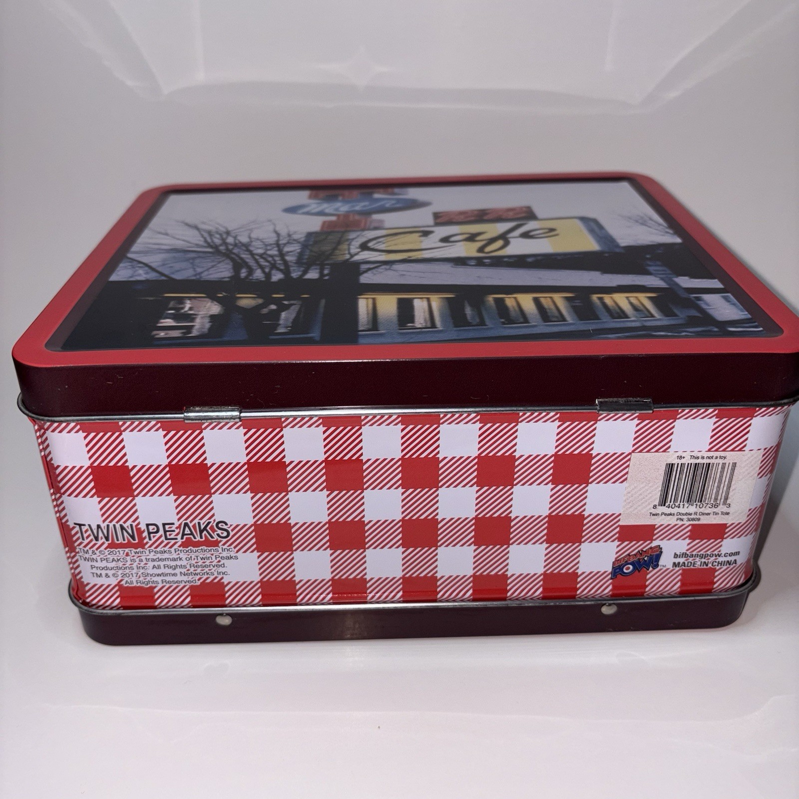 Rare Twin Peaks David Lynch Metal Lunchbox RR Diner 2017 Big Bang Pow 8.5”x7”x4”