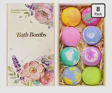 Romantic Garden Collection Bath Bomb Set 8 Pack Assorted Scents Handmade