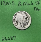 1924 S Buffalo 🦬 Indian Head Nickel Ag About Good See Pictures