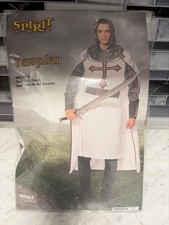 Men s Medieval Knight Costume Adult Crusader Templar Tunic Halloween XL
