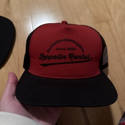 Led-Zeppelin Trucker Cap Mesh Schwarz Rot Verstellbar Unisex