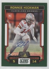 2023 Score Rookies Green Signatures Ronnie Hickman #368 Auto 1h6a