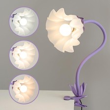 Flower Desk Lamp with Clamp - Dorm Supplies, 3 Color Modes Flower Eye-Caring ...