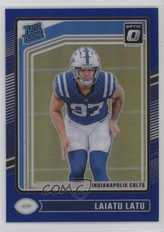 2024 Panini Donruss Optic Rated Rookie Blue Prizm 75/199 Laiatu Latu #267 1o2