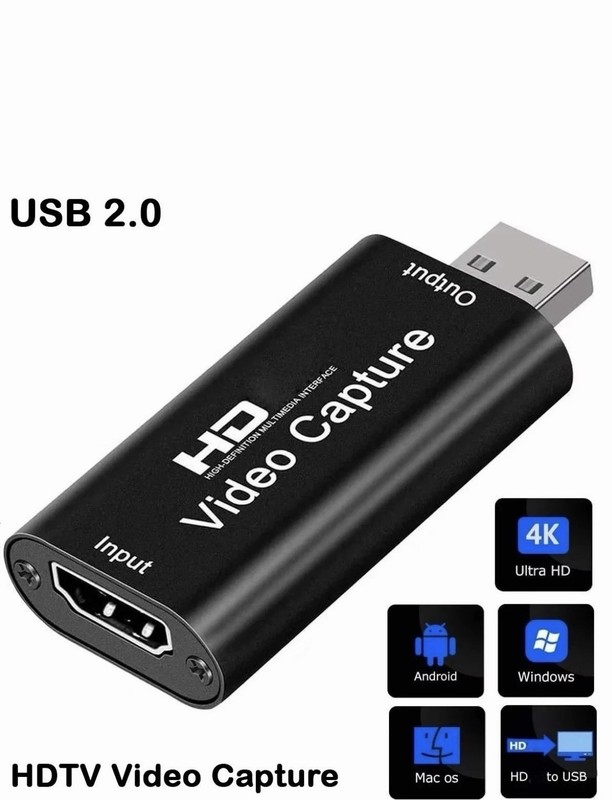 4K Video Capture Card HDMI To USB HD 1080P Recorder For Game/Live Streaming