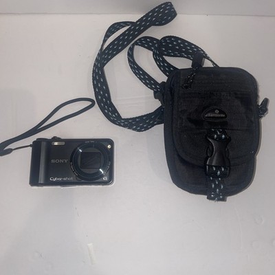 Sony Cyber-shot DSC-H55 14.1MP Digital Camera W/ Battery And Case Black