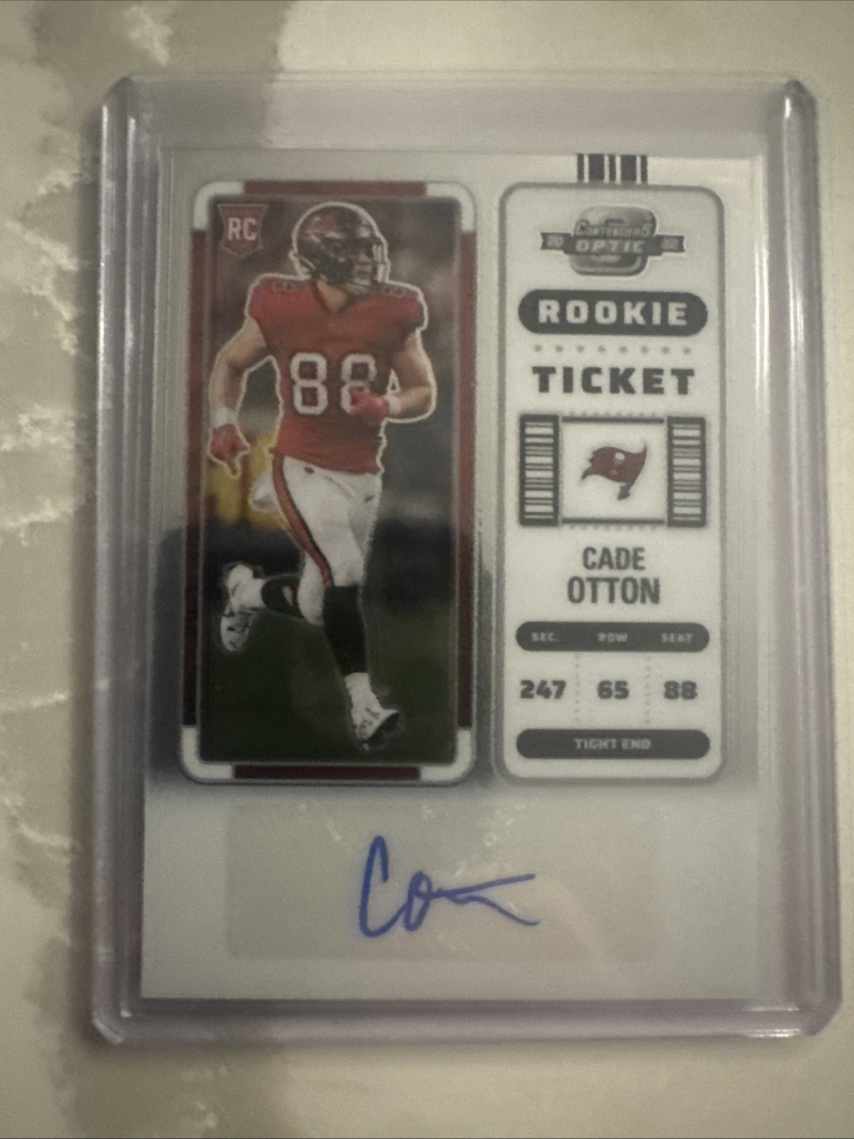 2022 Contenders Optic Cade Otton RC Auto Rookie Ticket #148 Buccaneers