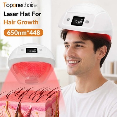 LLLT Laser Hair Growth Cap Therapy Device for Thinning Hair Repair Human Use