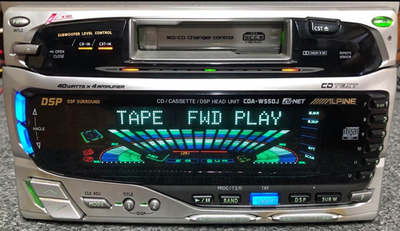 ALPINE CDA-W550J CD/Cassette/DSP Head Unit Car Stereo Cassette FM