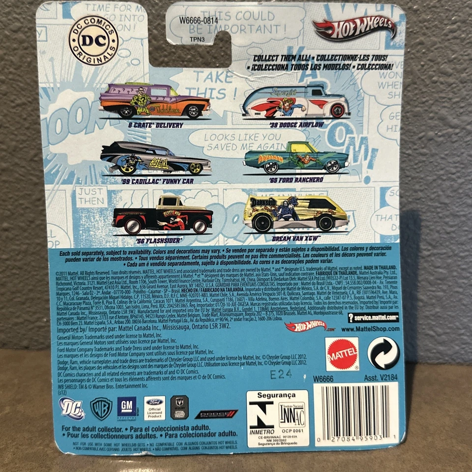 2012 Hot Wheels Pop Culture J Case DC Comics Series '56 Flashsider Plastic Man - Image 2 of 2