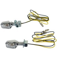 Universal Motorrad Chrom LED Blinker Set Blast Klarglas Mit E-PrüFzeichen