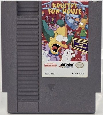 The Simpsons Krusty's Fun House for NES Nintendo Entertainment System *UNTESTED*