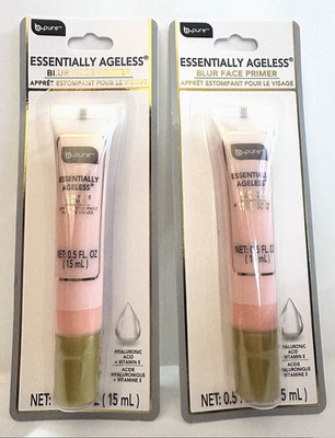 B Pure Essentially Ageless Blur Face Primer 2 Pk, 0.5 FL. OZ Sealed