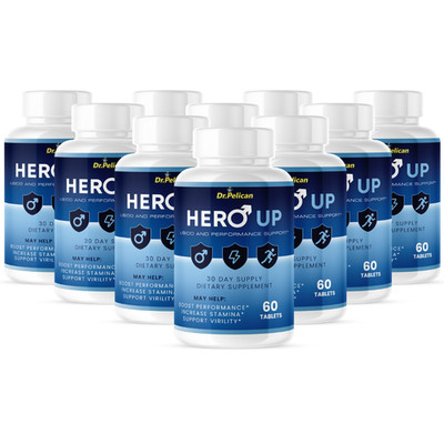 Hero Up- Men's Health & Performance- 10 Bottles- 600 Tablets