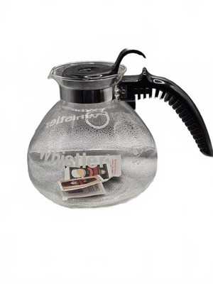 Brown Vintage Gemco The Whistler Glass Coffee Tea Pot Carafe 8 Cups - Unused