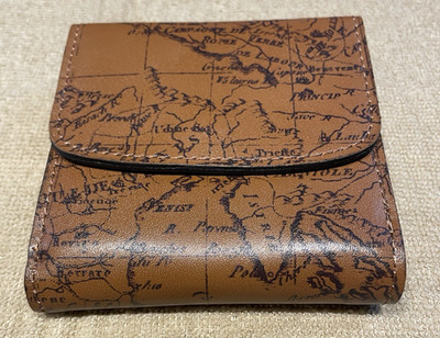 PATRICIA NASH ASTRA SIGNATURE MAP RIOT RUST BROWN  WALLET S14166318X  NWT