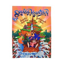 Painting Of Disneyland Resort ~ Splash Mountain Ride Vintage Fleece Blanket