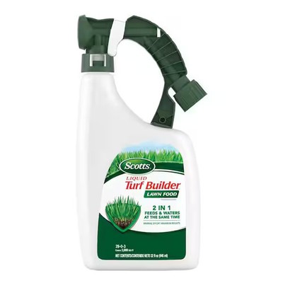 Turf Builder 32 fl. oz. Liquid Lawn Fertilizer for All Grass Types, Feeds and Wa