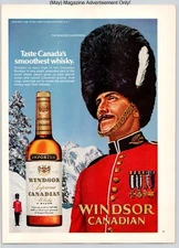 Windsor Supreme Canadian Whisky Imported Vintage 1972 Advertisement