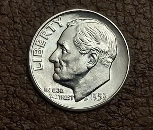 1959-D ROOSEVELT DIME Coin  condition VERY GOOD (see photos) #1