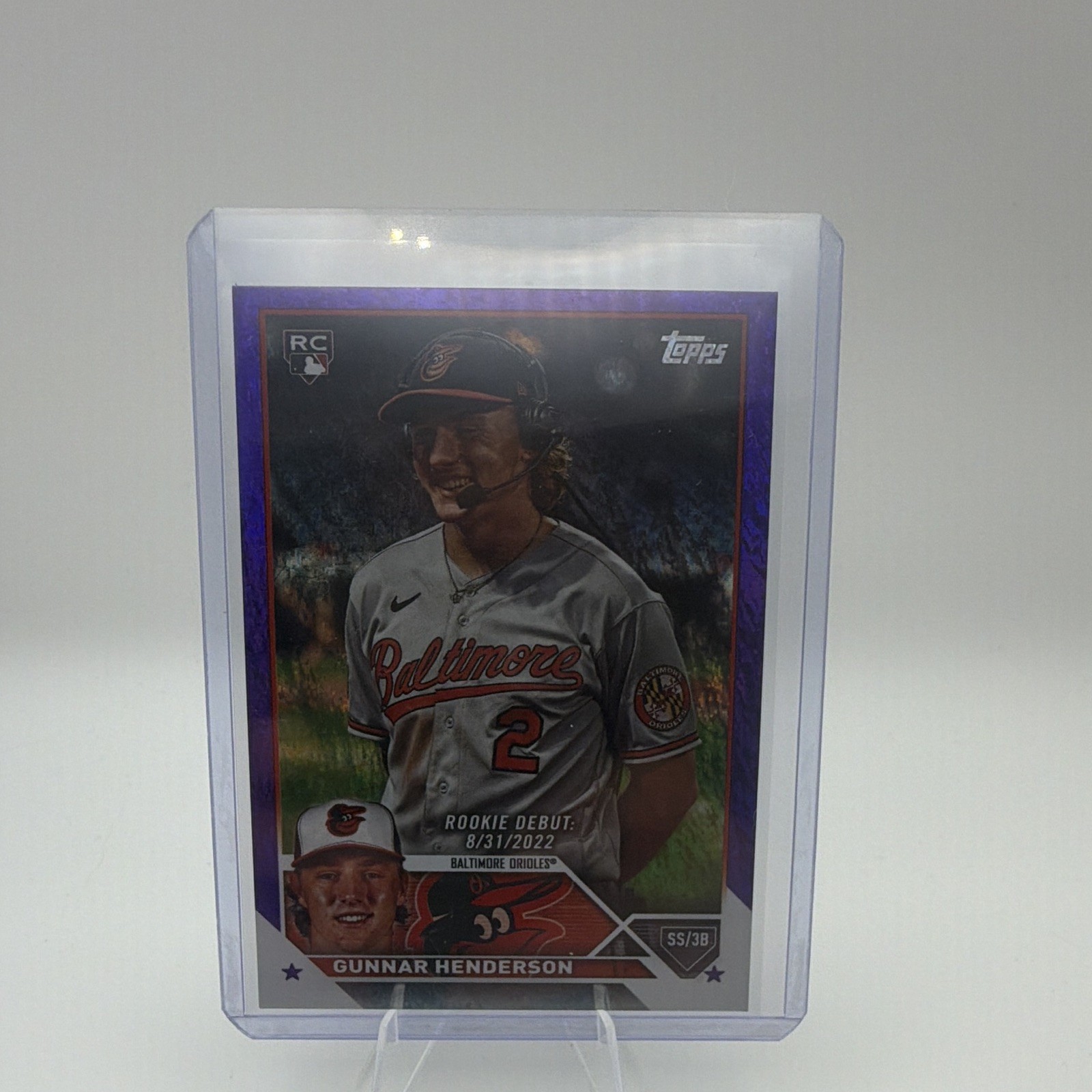 Topps 2023 Update Gunnar Henderson Rookie Debut #US18 Purple Foil /799 RC